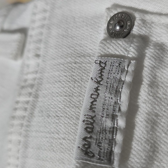 7 For All Mankind White Jeans with Black Details‎ - Picture 8 of 9